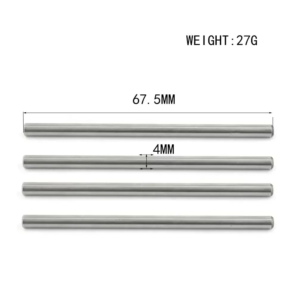 4Pcs Hinge Pin Lower 4X67.5Mm ARAC5032 For ARRMA 6S 1/7 Limitless Infraction 1/8 Typhon Kraton RC Car Parts