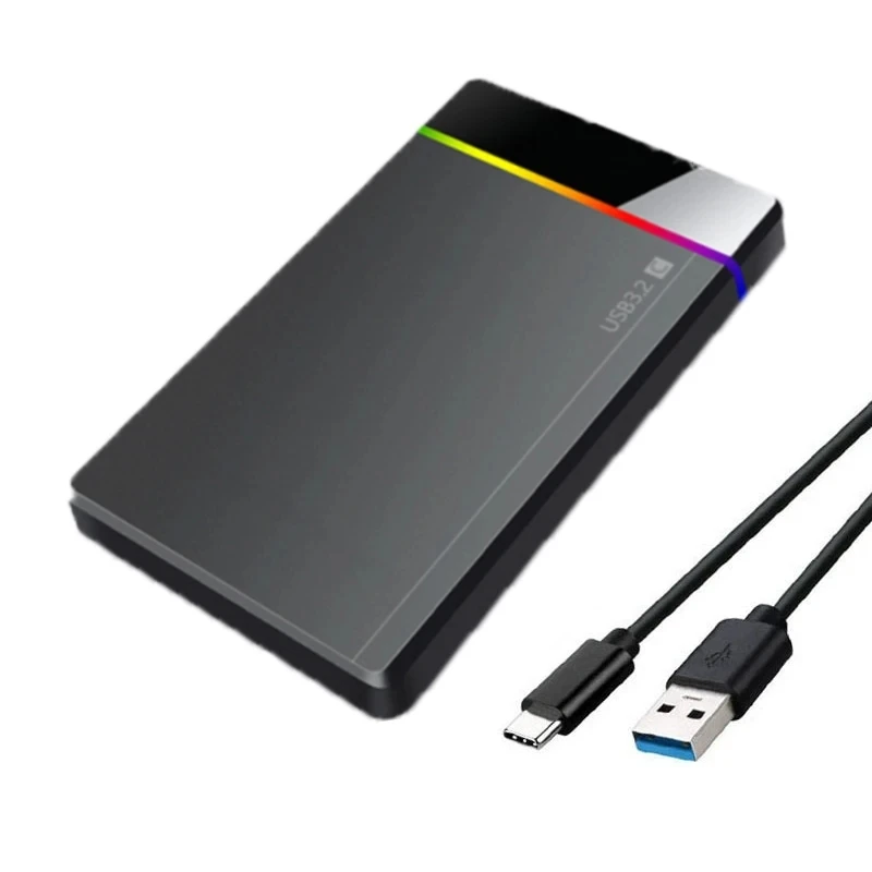 UTHAI 2.5인치 휴대용 하드 드라이브 카트리지 Type-C RGB 표시기 도구가 필요 없는 설치 외부 저장 장치