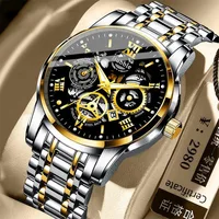 UTHAI Watch For Men Trendy High End Light Luxury Versatile Quartz Wristwatches Waterproof Roman Hollow Male's Clock Watch 1