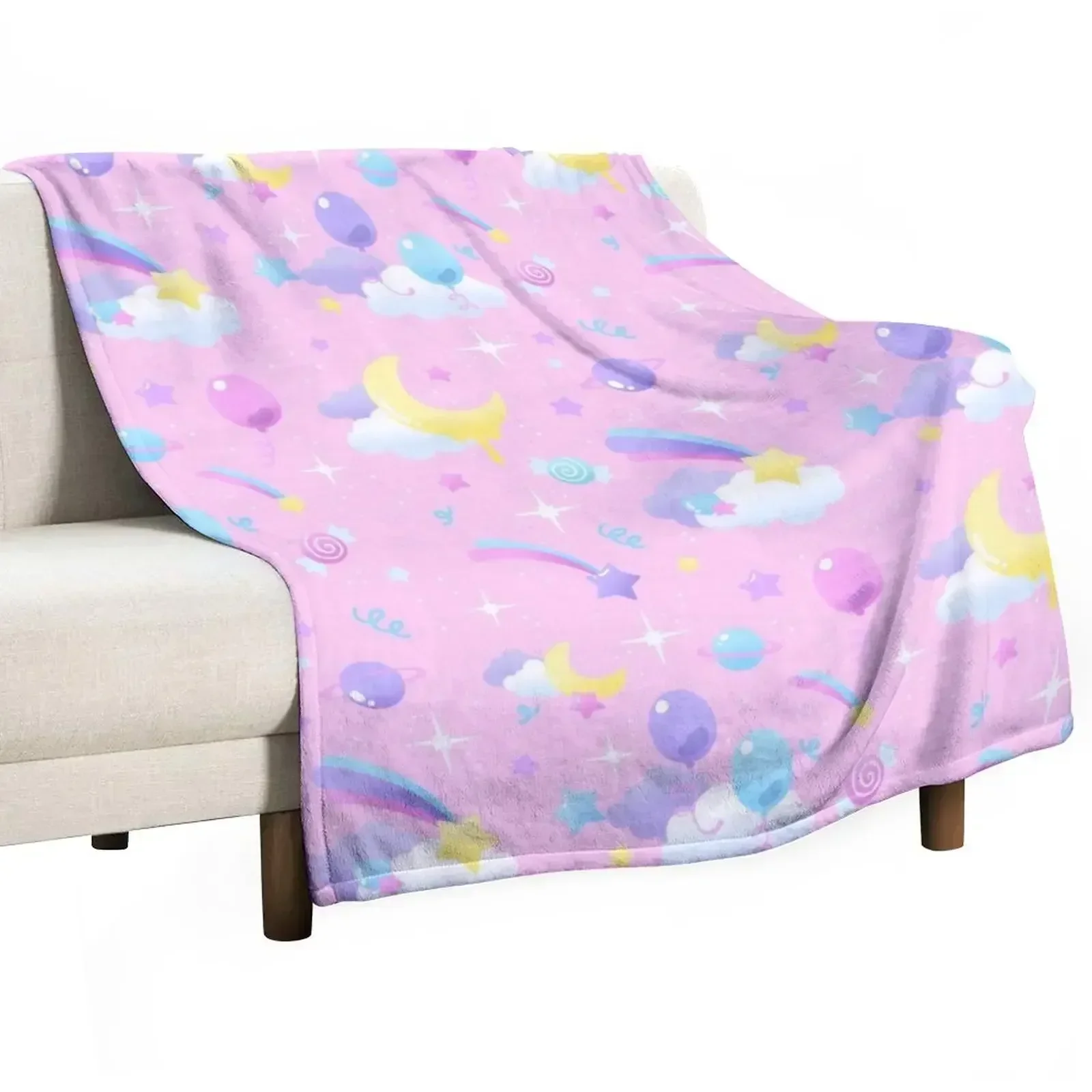 

Candy Nebula - Pink Throw Blanket Personalized Gift Soft Plush Plaid Blankets For Bed Weighted Blankets