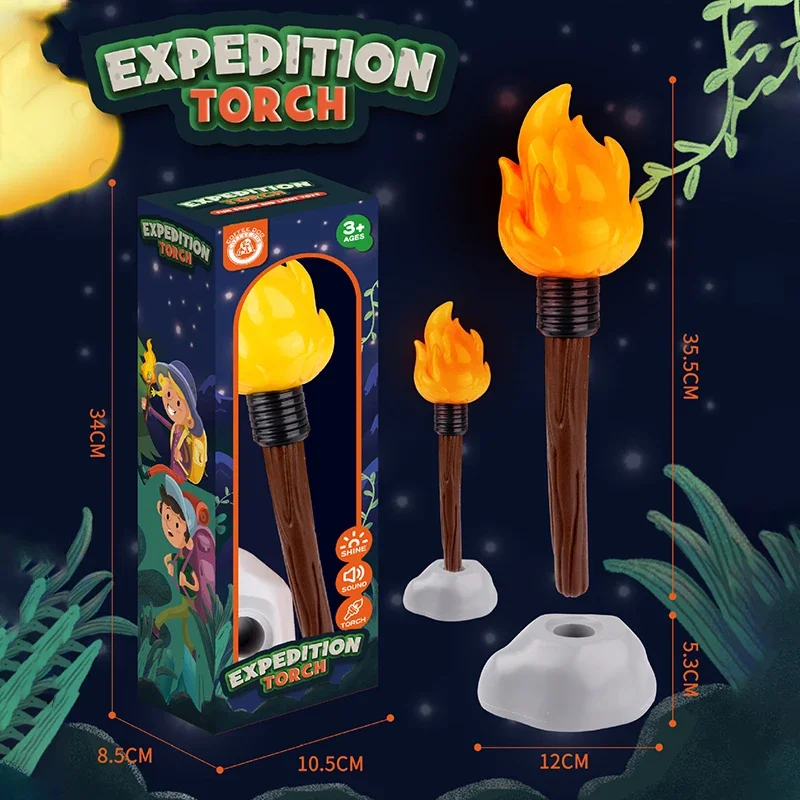 

Play House Toy Set Indoor Outdoor Sound and Light Simulation Camping Barbecue Fire Torch Food Model Educational Toys Kids Gifts