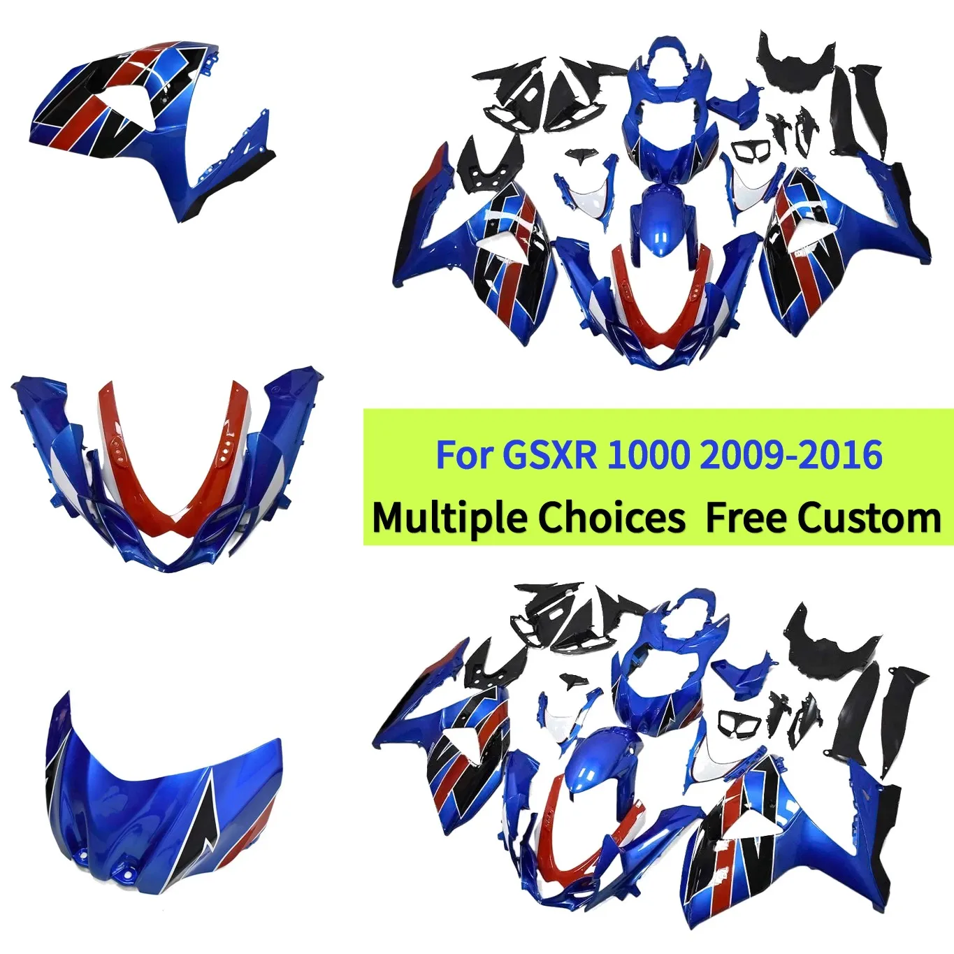 Aftermarket Fairing Bodywork Kit Fit For GSXR1000 2009-2016 K9 2010 2011 2012 2013 2014 2015 ABS Plastic Injection Panels