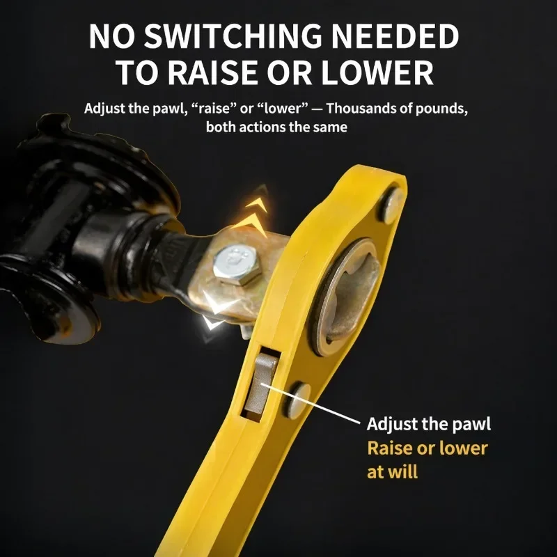 Heavy Duty Labor Saving Ratchet Wrench Universal Cross Tire Wrench Portable Design for Car Emergency Wheel Removal Repair