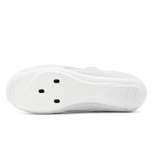 Imagen 2 del producto Zapatillas de ciclismo de velocidad, zapatos de ciclismo de carretera para hombre, zapatos con tacos, zapatos Spd, zapatos de Pedal plano para ciclismo, calzado para bicicleta al aire libre, color blanco
