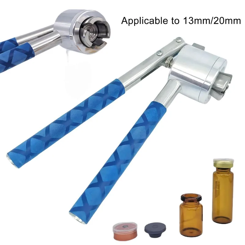 

13mm/20mm Manual Vial Crimper Flip Off Crimper Non-slip Rubber-covered Handles Optional for All Kinds of Bottles Oral Liquid