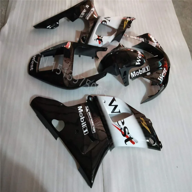 Injection molding Fairing fit for  YZFR1 98-99 YZF1000 1998 1999   YZF R1 98 99 YZF1000 1998 -1999 black white west Plastic Kit