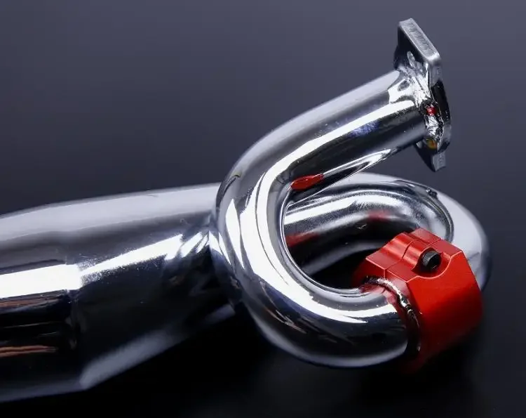 Braçadeira de tubo de escape de alumínio CNC para tubo de ressonância SS se encaixa ROVAN ROFUN KM HPI BAJA 5B 5T 5SC