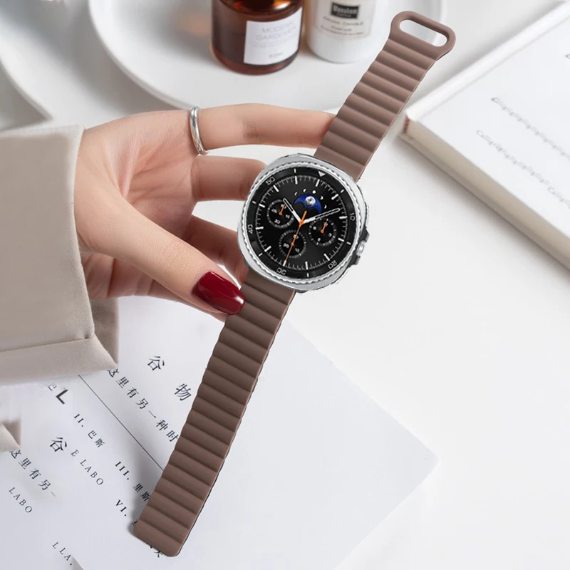 Magnetic Band For Samsung Galaxy watch 8 classic/8 44mm 40mm 46mm Silicone replacement belt bracelet correa Galaxy watch 8 Strap