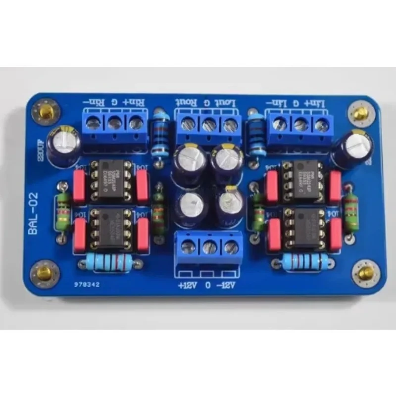 

SSM2141 balanced XLR input to unbalanced RCA single-ended signal output finished board