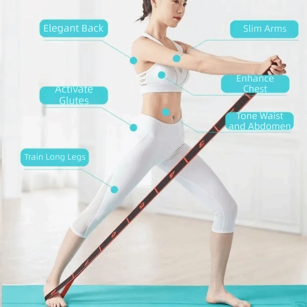 8/10/12 Grid Yoga Stretch Band Multi-stage Flexible Digital Resistance Band Adjustable Dance Stretch Band