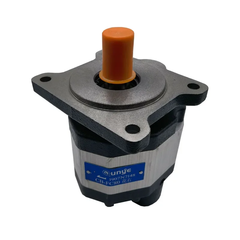 CBFC Series Hydraulic Gear Pump Flat Key Spline CB-FC80 CB-FC50 CB-FC63 Hydraulic Oil Pump Four-hole Mounting