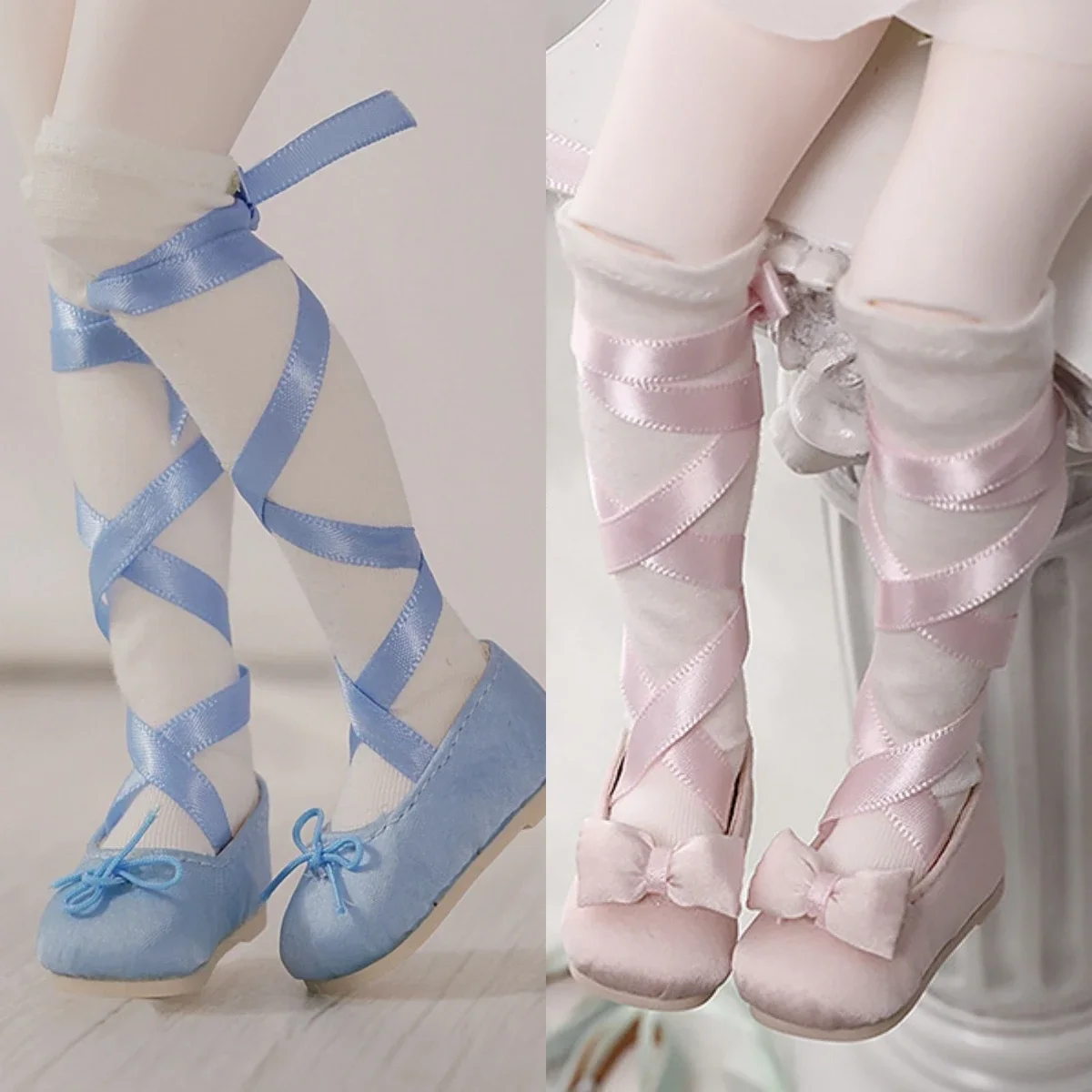 1/6 BJD Doll Strap Ballet Shoes 30cm Doll Fashion Exquisite Dance Shoes Doll Shoe Accessories (4.6x2.1cm)