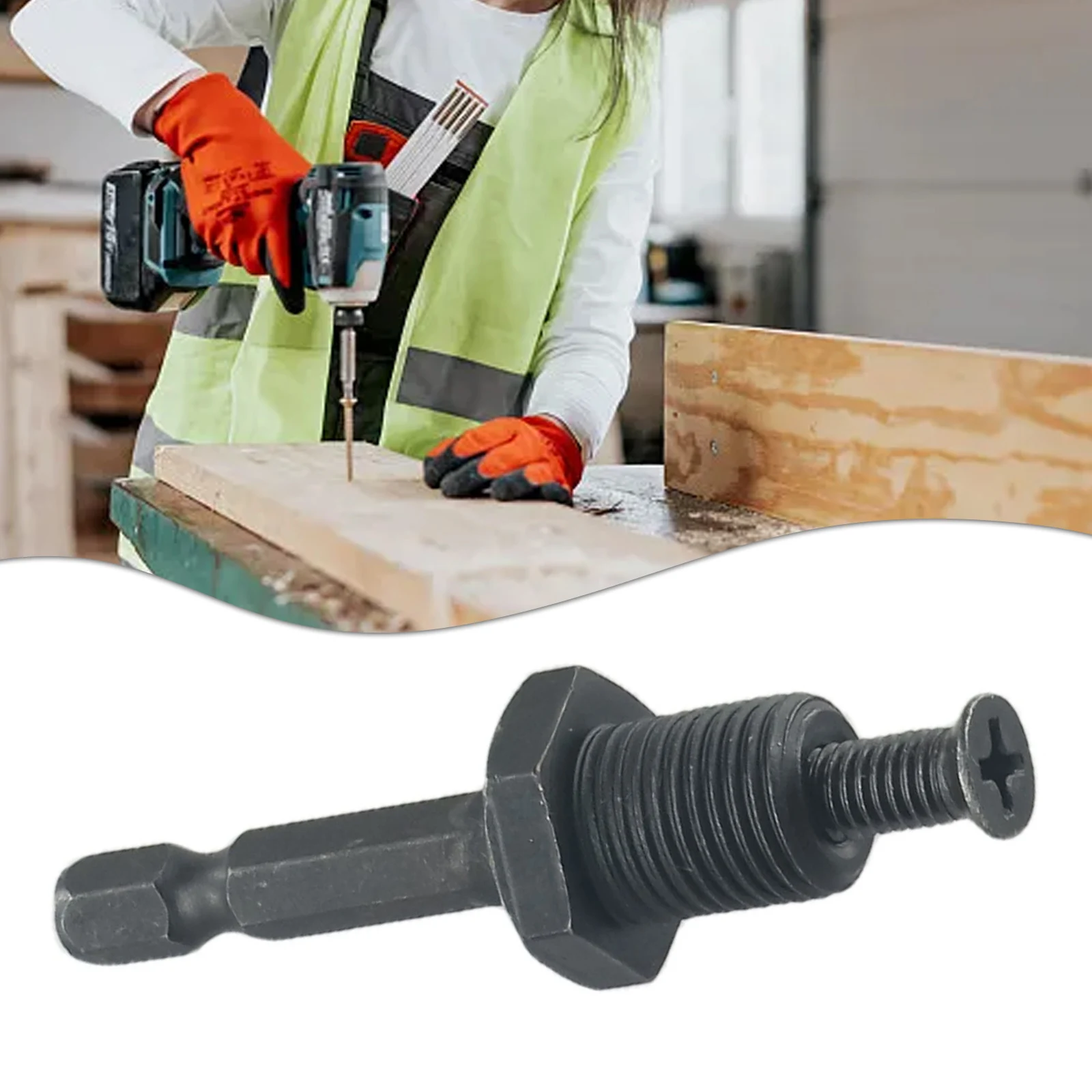 Hex Shank Adapter 1/4 To 1/2 3/8 Inch Chuck Drill 1/2pcs Accessories Black Greater Clamping Force Patented Locking