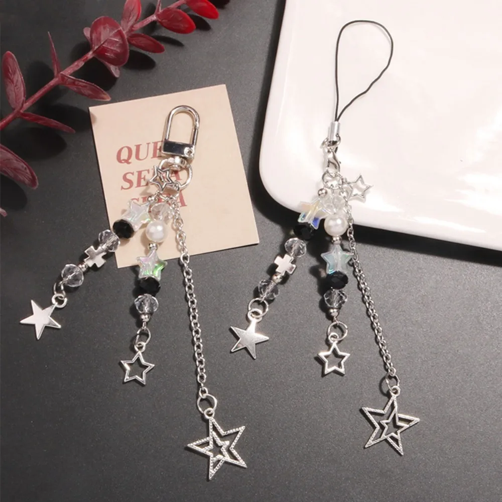 1 Pc Stylish Y2K Earphone Case Pendant Personalized Diy Hollow Star Phone Strap Girls Cellphone Rope Backpack Hanging Gifts