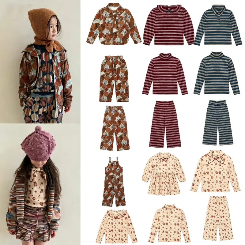 PRE-SALE(ship August) 2026 MP Autumn dress Winter Baby Girl Clothes Boys Pant Sets Girls Dress  Boys Sweaters Baby Girl Clothes