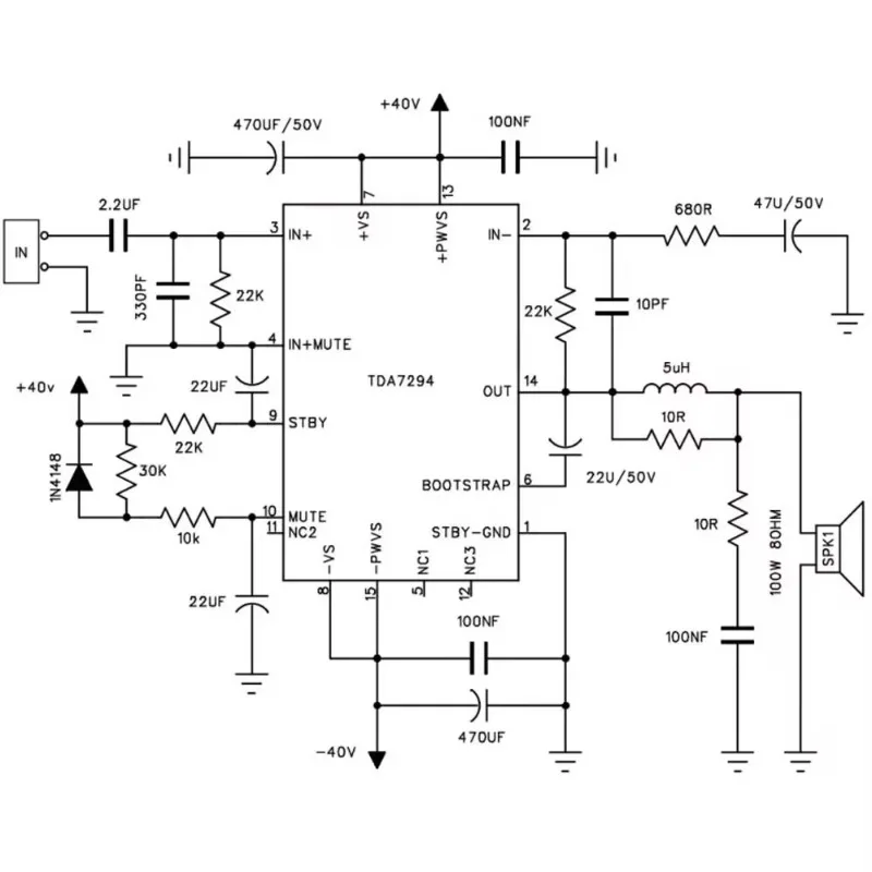 KYYSLB 200 Вт плата усилителя мощности звука DIY Запчасти DC24-40V TDA7294 двухканальный модуль усилителя