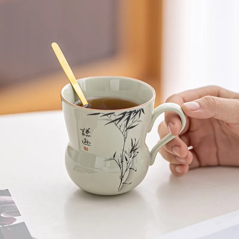 

Plant ash water cup gourd teacup tea personal special creative mug office niche drinking cup coffee cup