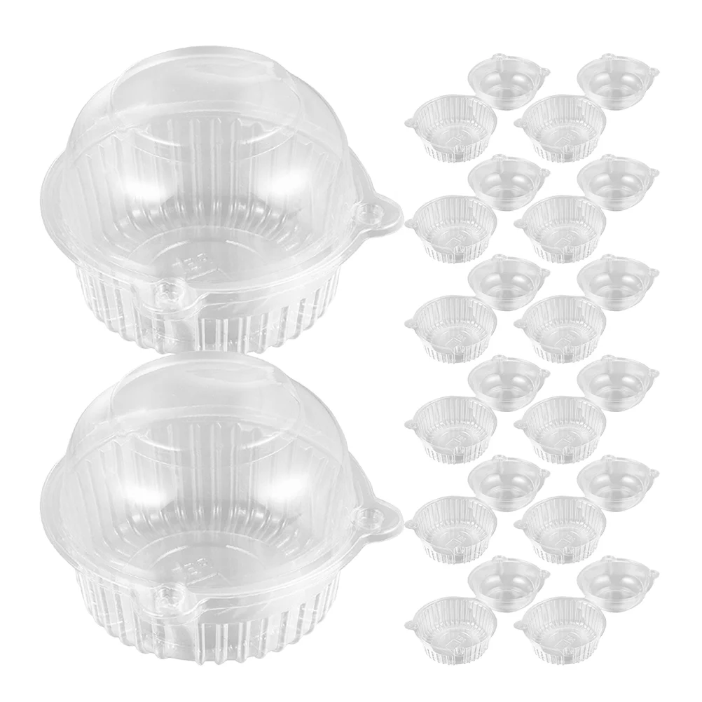 

100 Pcs Transparent Cake Box Clear Boxes Accessories Mousse Container The Pet Dessert with Cover