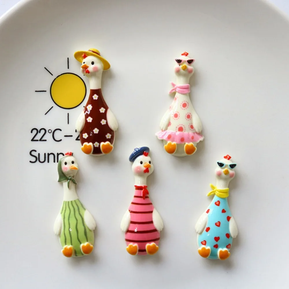 10pcs Mini Kawaii Cute Cartoon Duck Flat Back Cabochons Scrapbook Diy  Party Hairpin Accessories Home Decoration Craft
