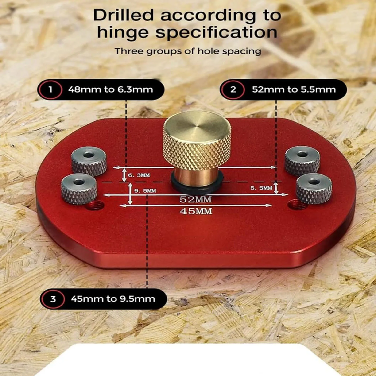 JL35-A2 Maschera per foratura cerniera Guida per fori Maschera per cerniera per porta nascosta da 35 mm in lega di alluminio per installazione di porte e armadietti