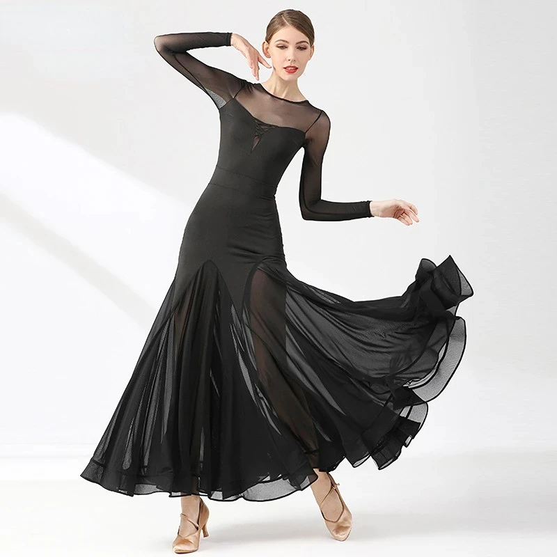 Modern Dance Dress National Standard Dance Ballroom Dance Performance Long Dress Tango Dance Costumes Flamenco Stage Waltz