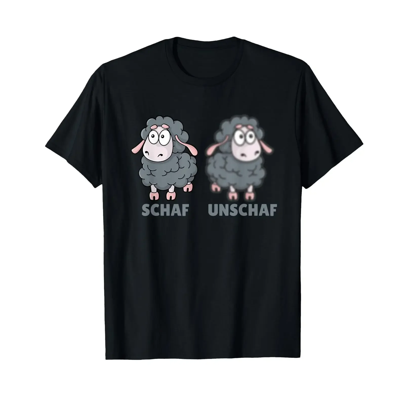 T Shirt with German Text Game for Photographers Sheep vintage Washed Breathable Comfortable Stretched fashion Versatile graphic