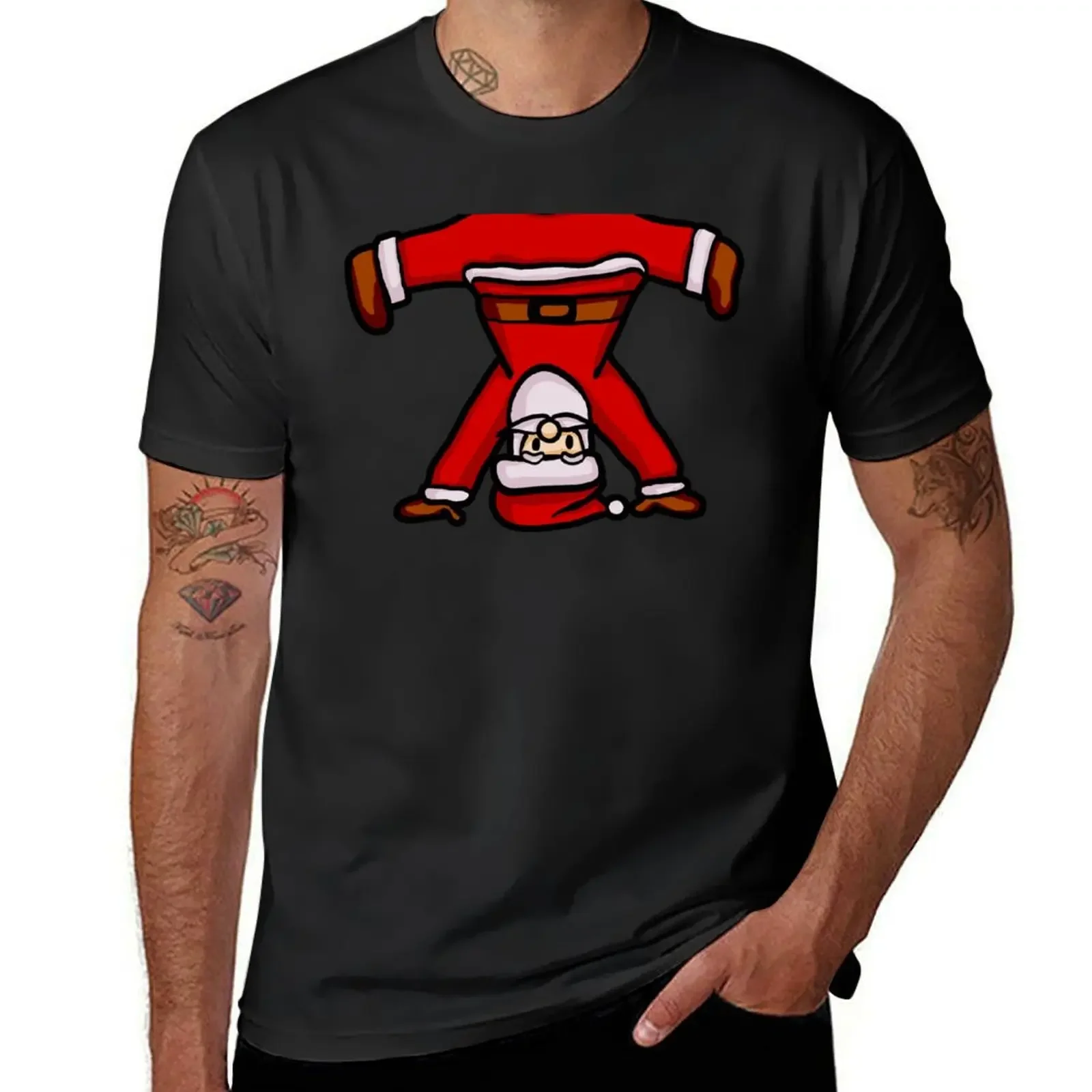 

Santa Claus Doing Yoga T-Shirt man t shirt anime clothes mens graphic t-shirts pack