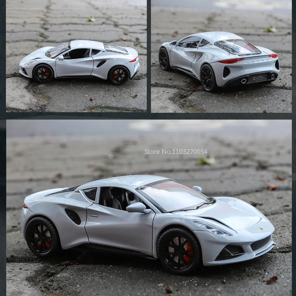 1/24 Lotus EMIRA Legierung Auto Modell Spielzeug Druckguss Metall Hohe Simulation Türen Können Geöffnet Werden Zurückziehen Fahrzeuge Sammlung Ornamente