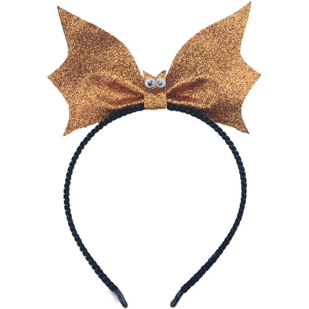 

3pcs Halloween Glitter Headband Decorative Bat Headdress Simulate Bat Design Hair Bands Creative Hair Hoops Party Favors Su