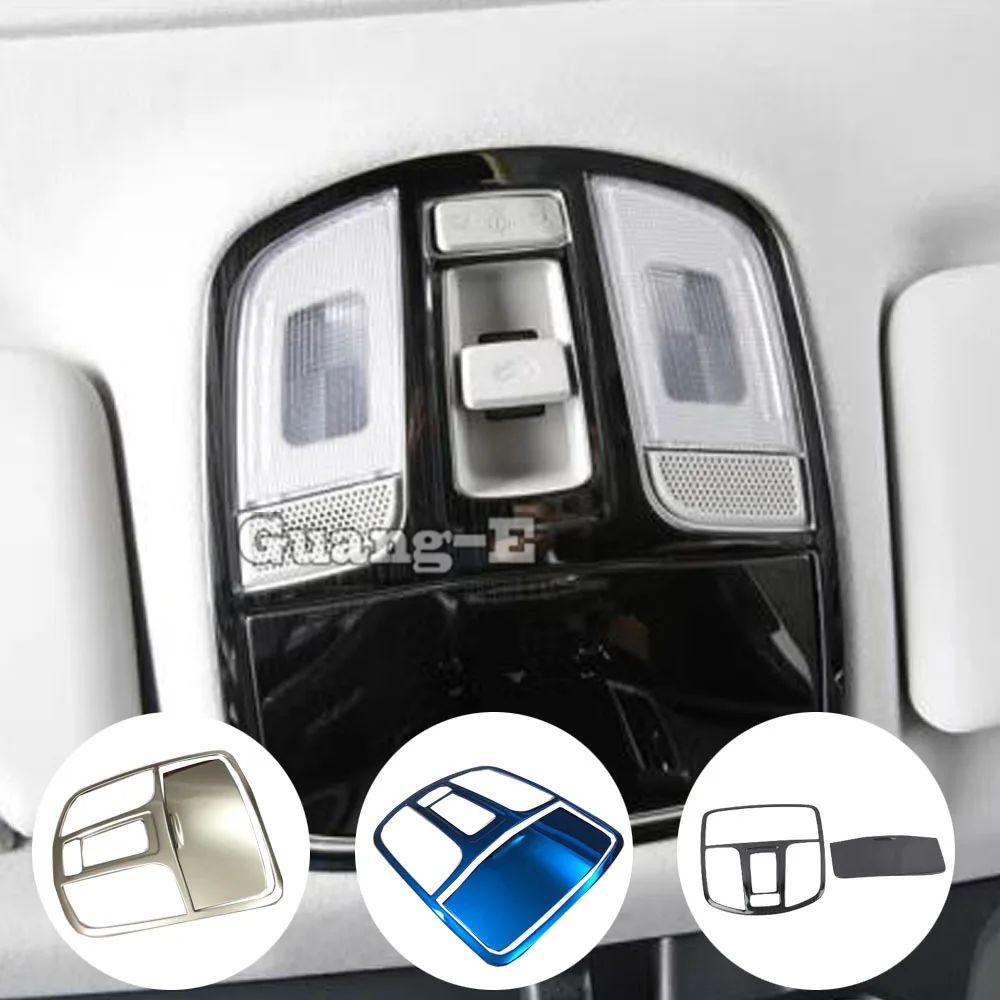 

For Hyundai IX35 2018 2019 2020 Stainless Steel Car Styling Front Inner Read Reading Switch Light Button Lamp Frame Trim 2pcs