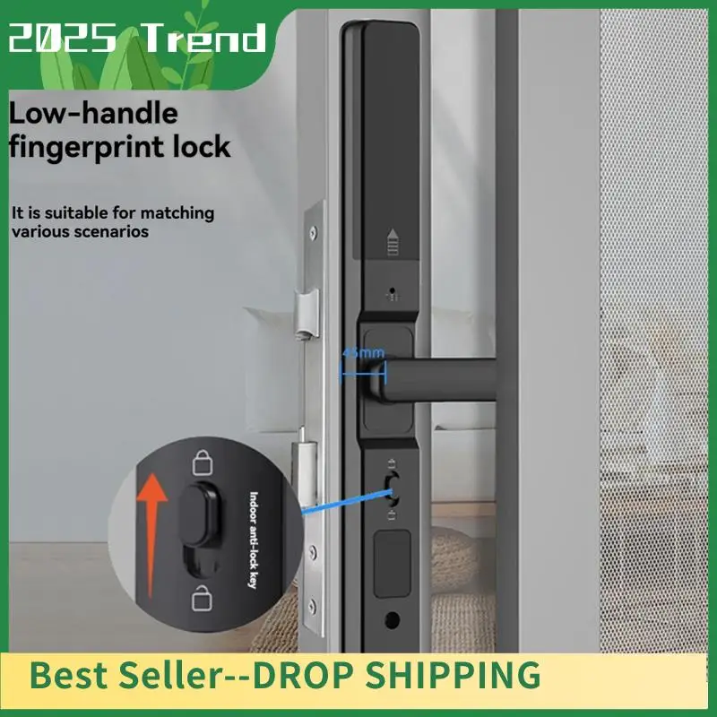 

Top Deals Tuya Waterproof Lock Fingerprint Biometric Waterproof Digital Electronic Lock APP IC Card Password Aluminum Alloy Lock