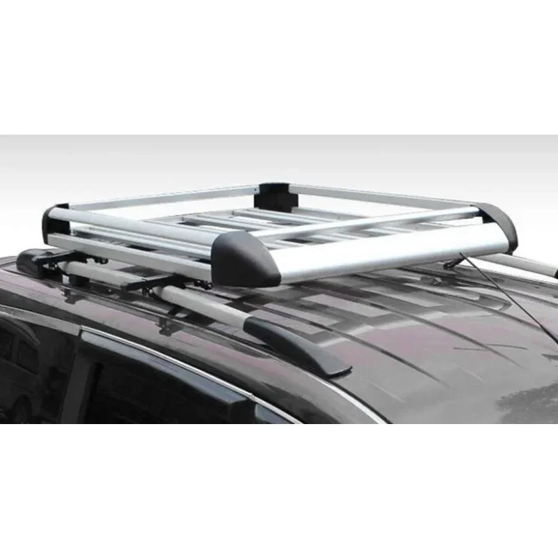 Thickened aluminum alloy car roof rack double-layer black luggage frame luggage basket Universal roof luggage rack