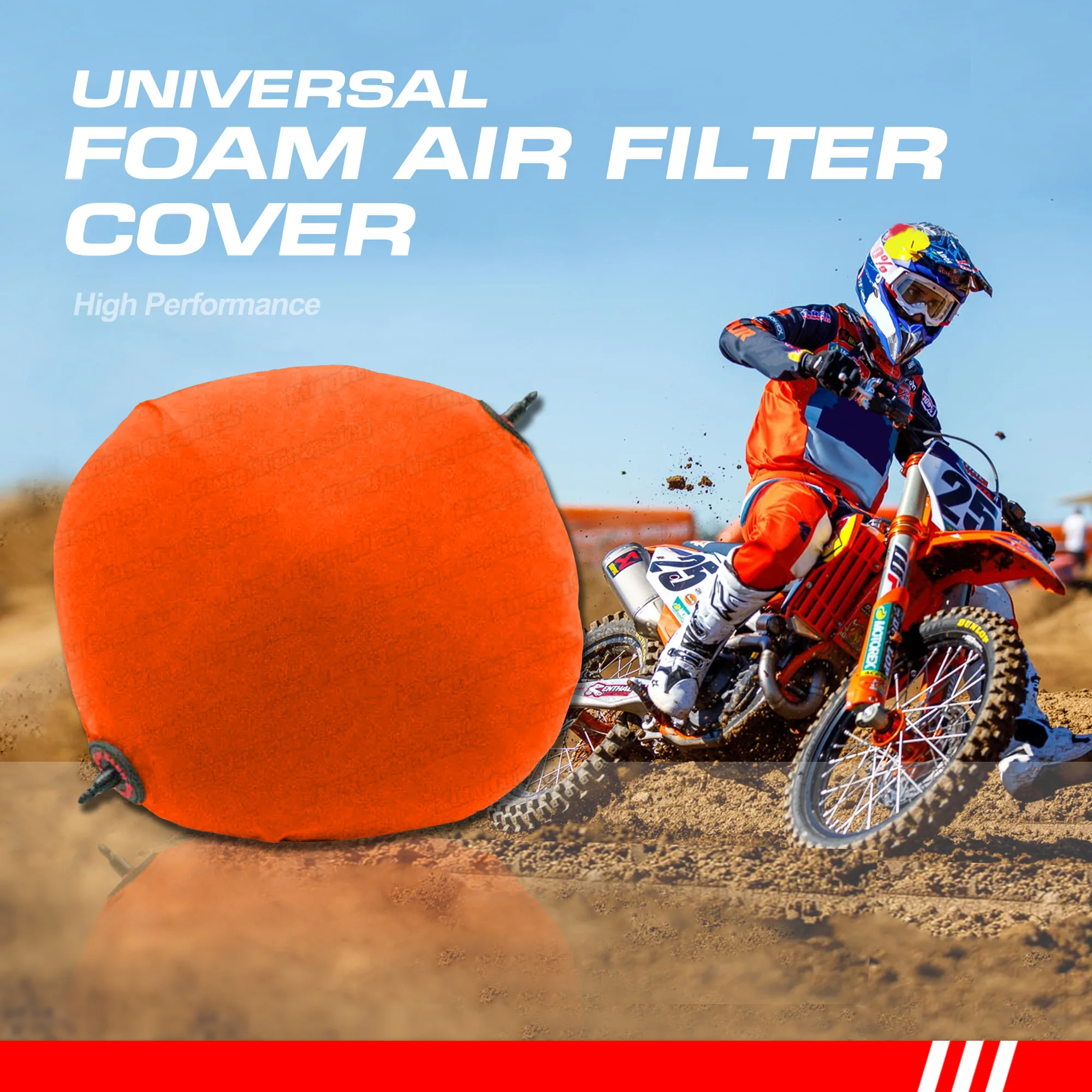 Motorcycle Washable Air Filter Wrap Dust Sand Protective Cover for KTM SX SXF EXC EXC-F XCW XCF-W / Husqvarna TE FE TC FC TX FX