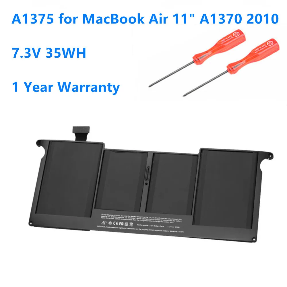 Laptop Battery For Apple Macbook Air 11 13 Inch A1466 A1370 A1369 A1465 Notebook A1375 A1406 A1405 Batteries Free Tools