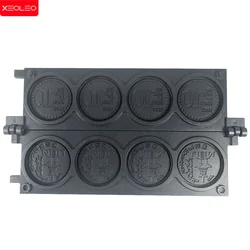 XEOLEO 4 Uds. Molde para máquina de gofres de pan con monedas de oro coreano molde para hacer gofres con monedas