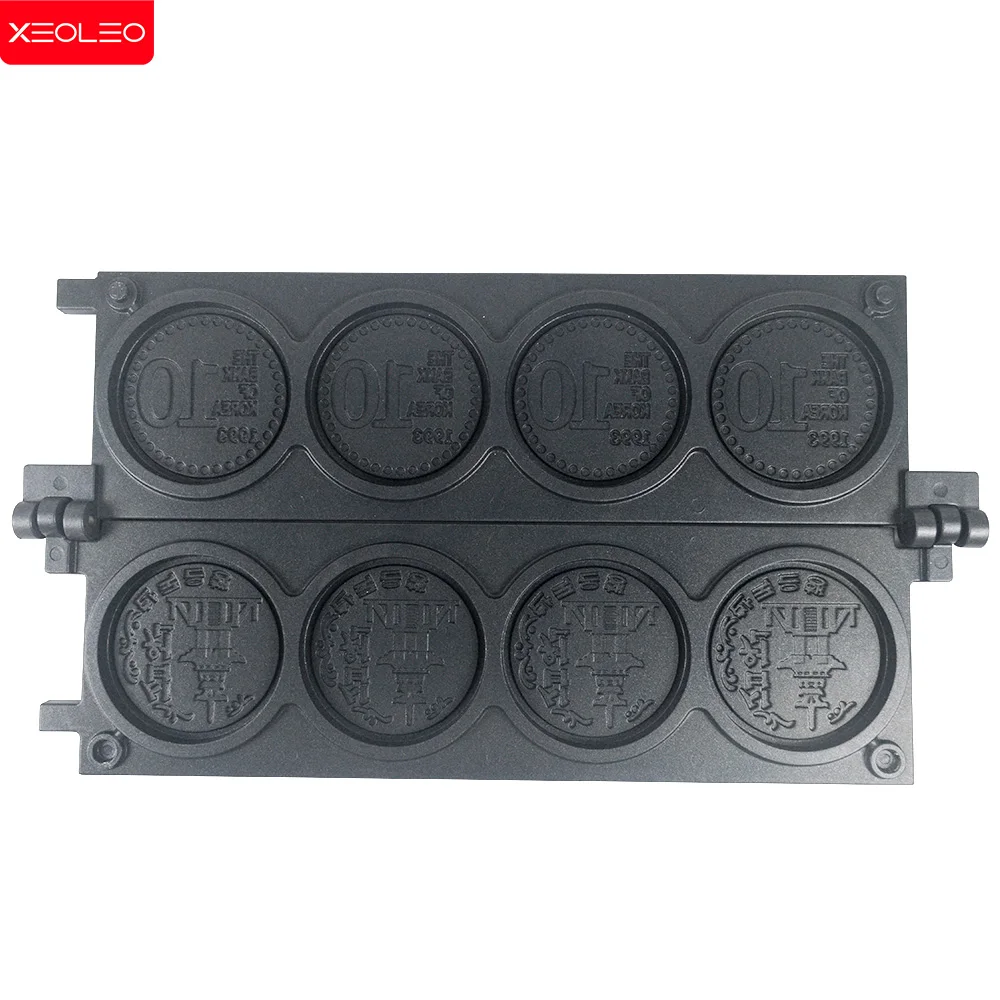 XEOLEO 4PCS Korean Gold Coin Bread Waffle Machine Mould Coin Waffle Maker Mould