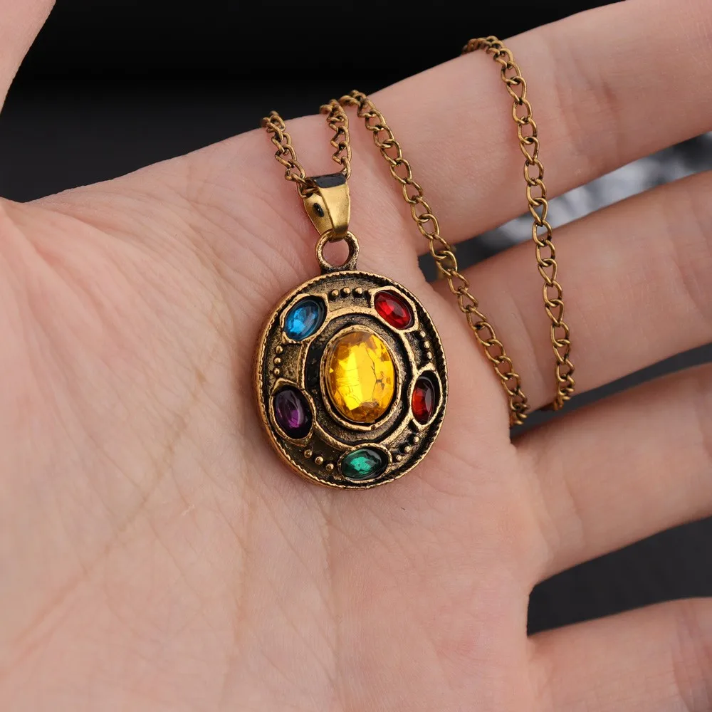 New vintage animation surrounding colorful crystal pendant Fashion pendant necklace jewelry gift wholesale