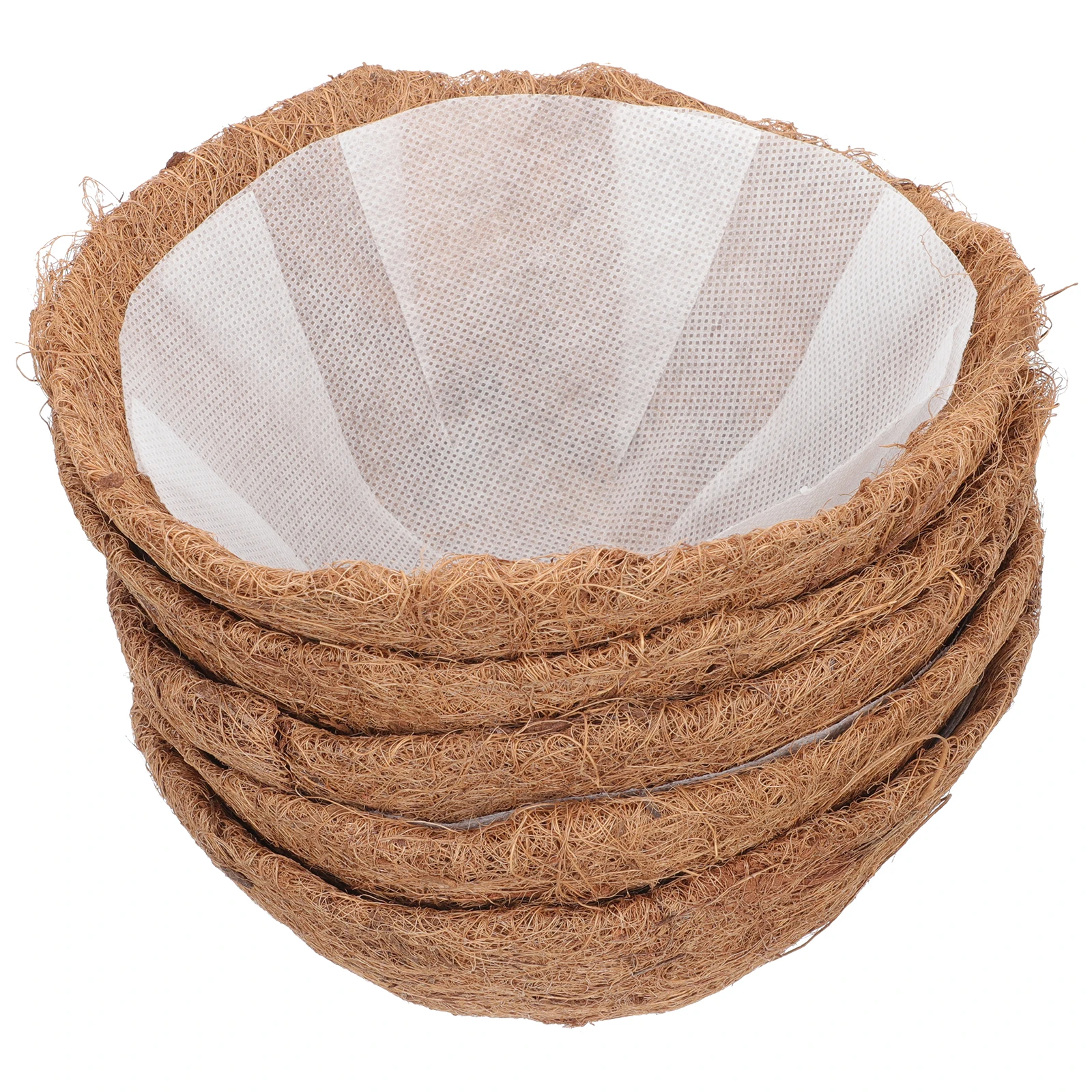 

Coconut Fiber Liner Planter Basket Non woven Mat Flower Decor Natural Brown Tray Soil Moist Prevention Growth Clean