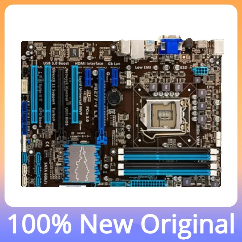 

100% тест P8z77-v Lx Плата настольного компьютера Lga 1155 Ddr3 I3 I5 22/32 нм Процессор Usb3.0 32 ГБ Sata3 Vga Z77 Компьютерная плата