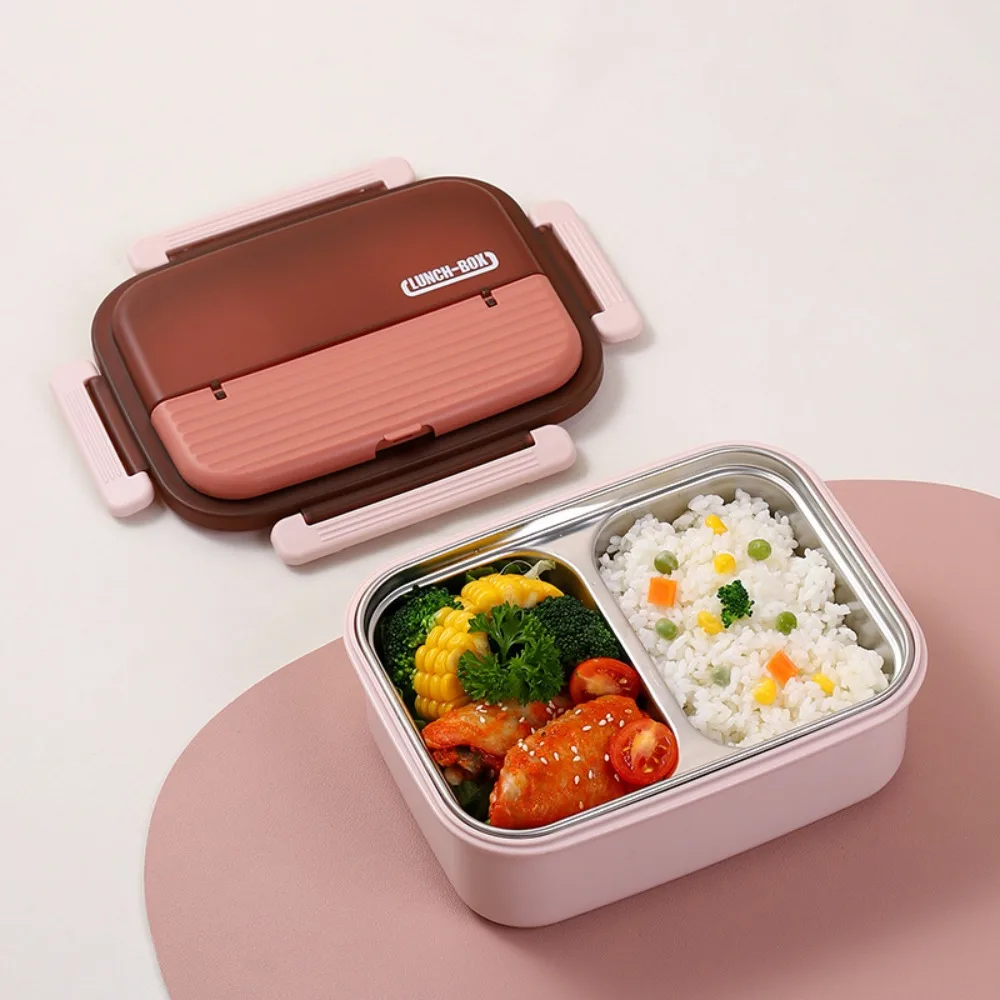 

Insulated Stainless Steel Lunch Box Portable Durable Food Container Leak-Proof With Lid Sealed Container for Students