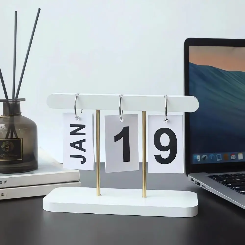 Hochwertiges funktionelles Schreibtischzubehör, langlebig, tragbar, Flip-Schreibtischkalender, stilvoller, moderner, minimalistischer Kalender, Heimdekoration