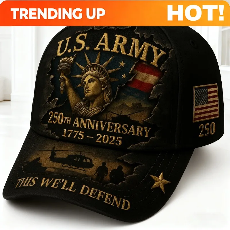 Eagle This We'Ll Defend Cap 1776-2026 U.S. Army 250Th USA Anniversary 50 Stars Flag Insignia