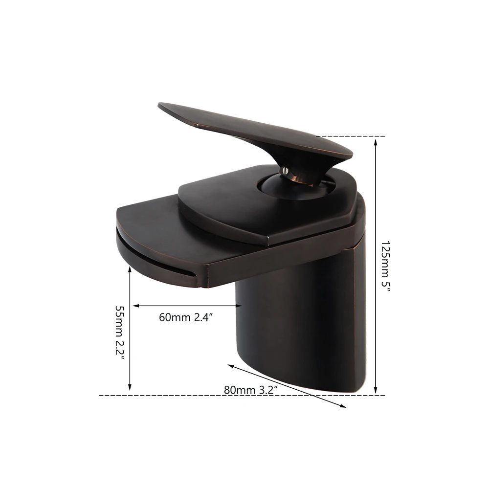Torayvino Luxury Bathroom Faucet Widespread Waterfall Spout Deck Mounted Solid Brass Single Handle Faucets Mixer Water Tap