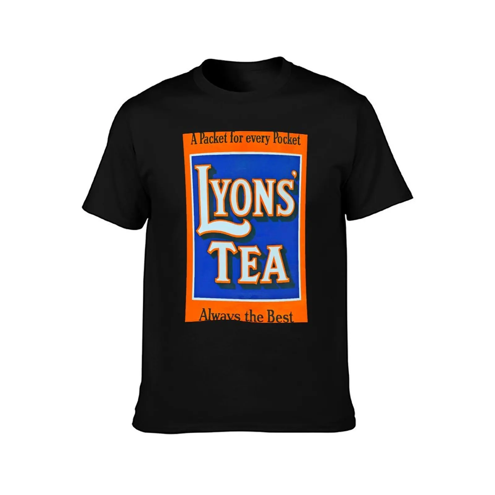 Vintage Lyons Tea enamel advert sign T-Shirt Summer Casual Cotton Tee Oversized Streetwear Tops Vintage Graphic Print