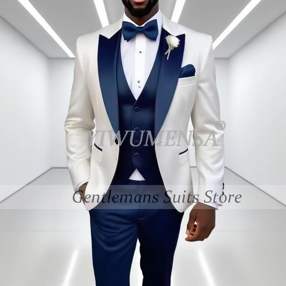 Уникальный дизайн, деловой мужской костюм, формальный случай, вечеринка, жених, свадебный смокинг, комплект из 3 предметов, индивидуальные мужские пиджаки для банкета и выпускного вечера 2026
