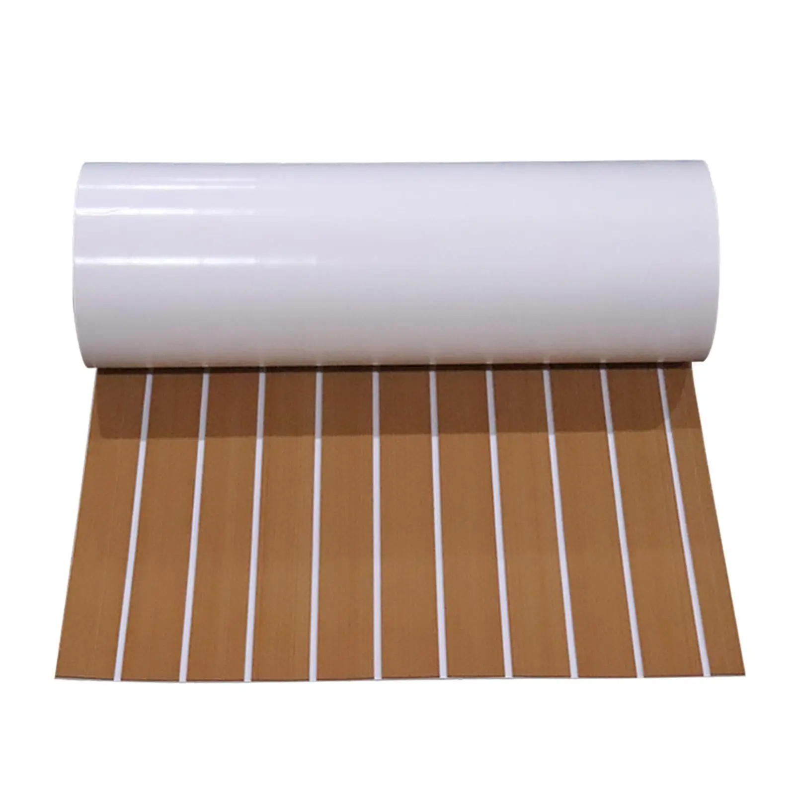 

2400x450x6mm EVA Foam Faux Teak Decking Sheet Marine Boat Flooring Pad Self