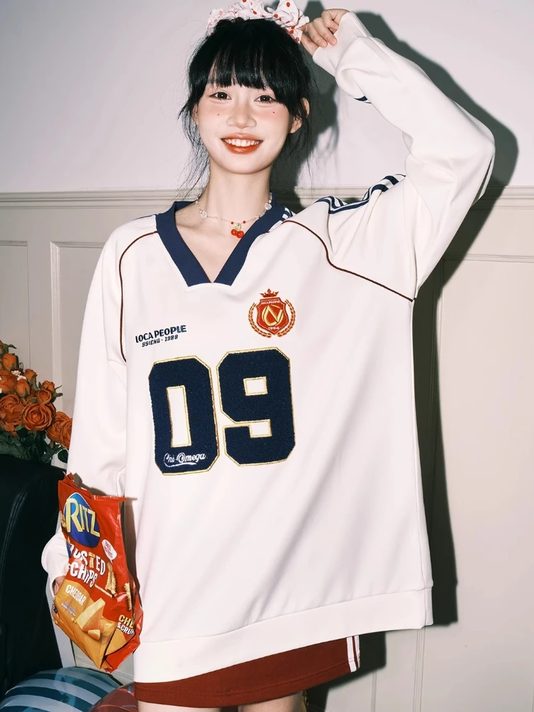 

Y2K баскетбольный трикотаж, толстовки для мужчин и женщин, уличная одежда большого размера Kpop, пуловеры в стиле хиппи, толстовки с длинными рукавами в эстетическую полоску, топы