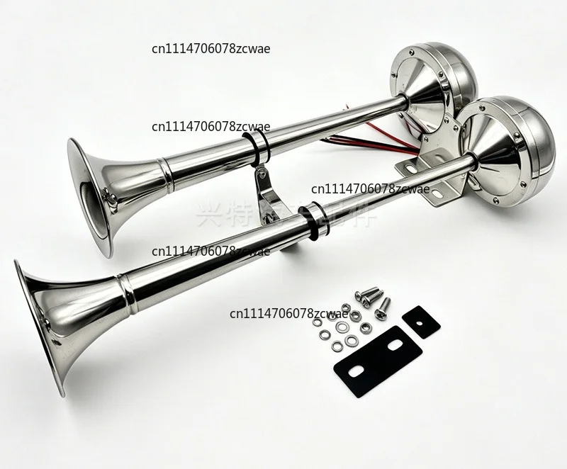Marine Electric Horn 304 Stainless Steel Single Dual Tube Signal Horn For Yacht Speedboat Boat Replacement Parts