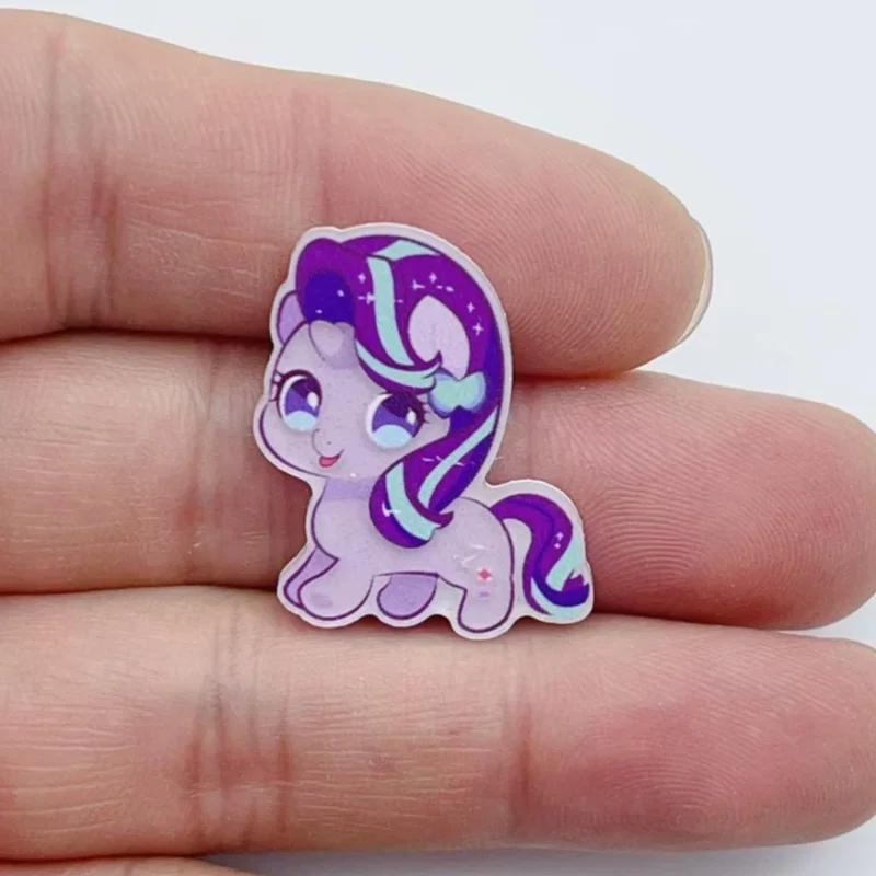 10pcs cartoon animal acrylic pendant DIY handmade bracelet keychain necklace craft supplies image 2