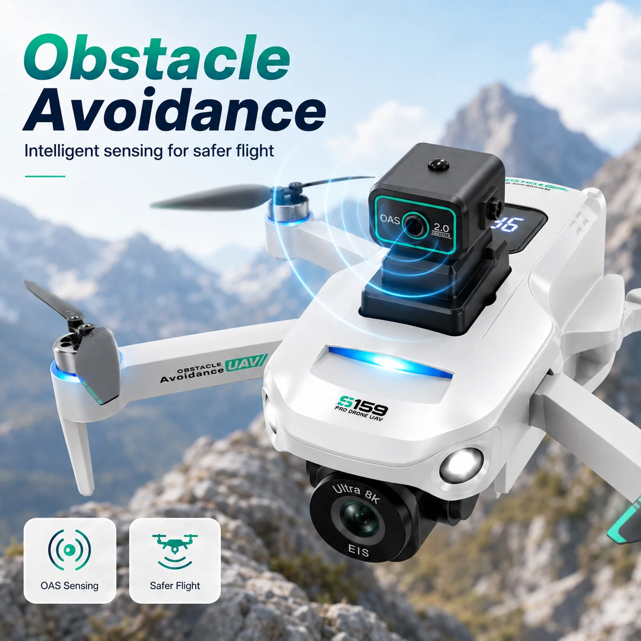 Drone Battery Box - Drone GPS Intelligent avec Évitement d'Obstacles,